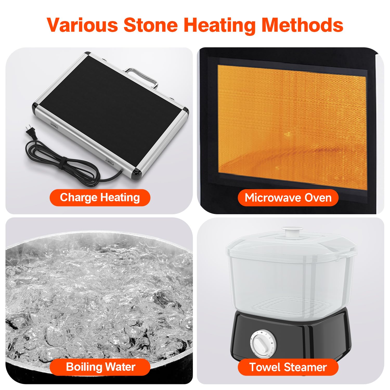 MASSAGE STONE WARMER ホットストーンウォーマー Amazon.com: Portable Massage Stone Warmer, 18pcs Basalt Hot Stone